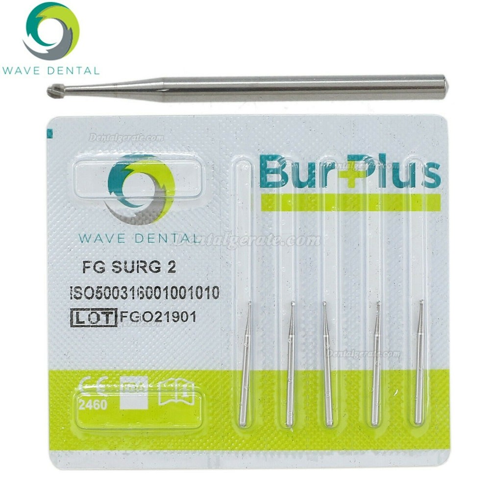 10 St&uuml;ck WaveDental FG SURG Runden Zahnbohrer 1 2 4 5 6 8# FG-Schaft Hartmetallbohrer Zahnmedizin